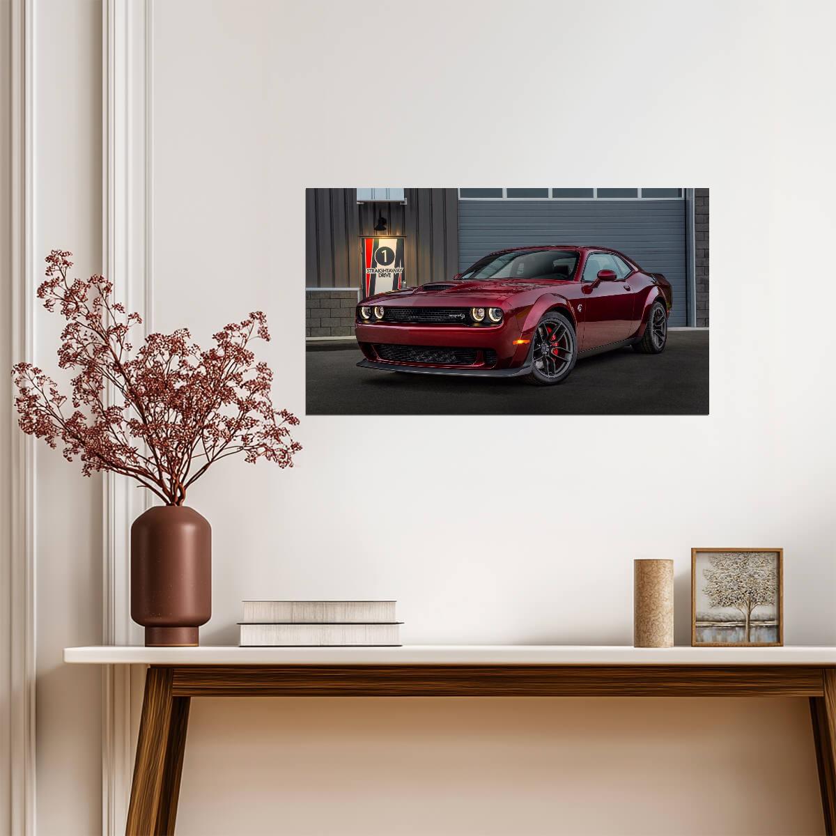Dodge Challenger SRT Hellcat Widebody | Car Poster | American Muscle Wall Art