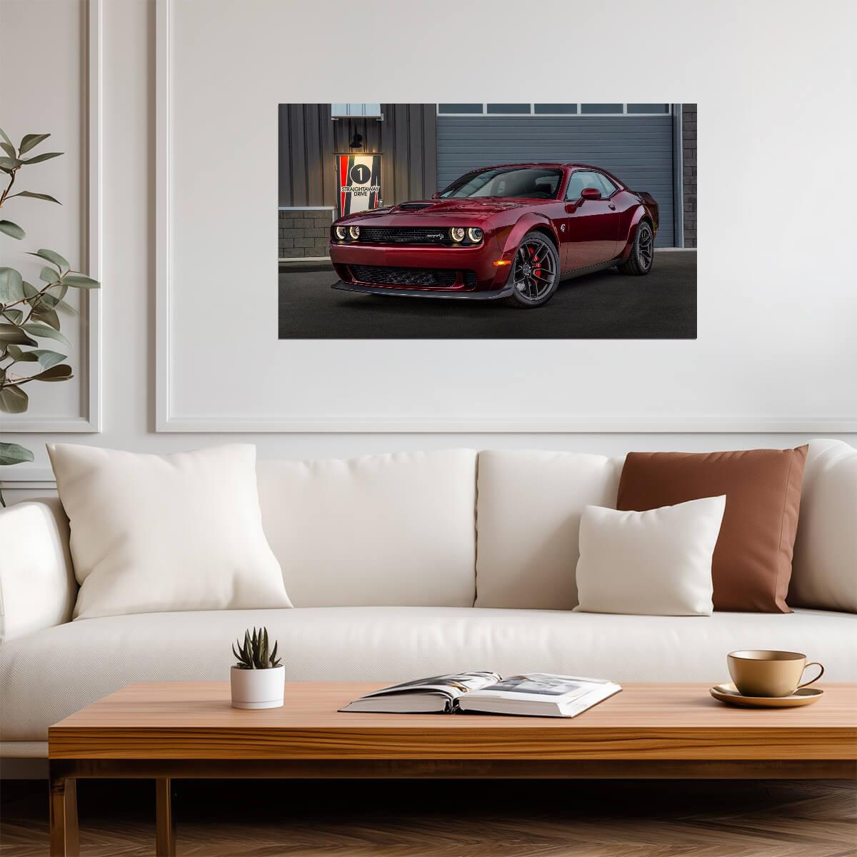 Dodge Challenger SRT Hellcat Widebody | Car Poster | American Muscle Wall Art
