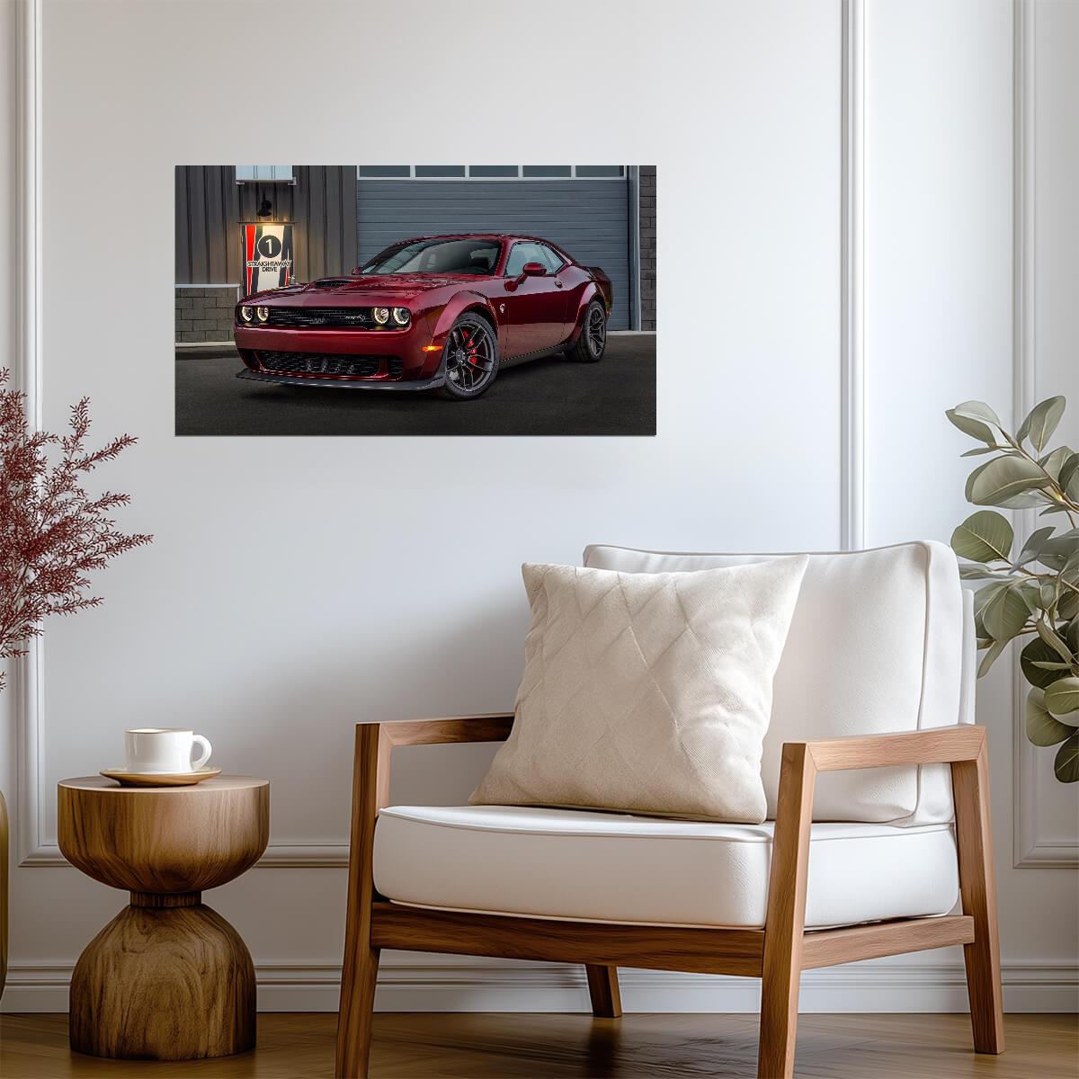 Dodge Challenger SRT Hellcat Widebody | Car Poster | American Muscle Wall Art