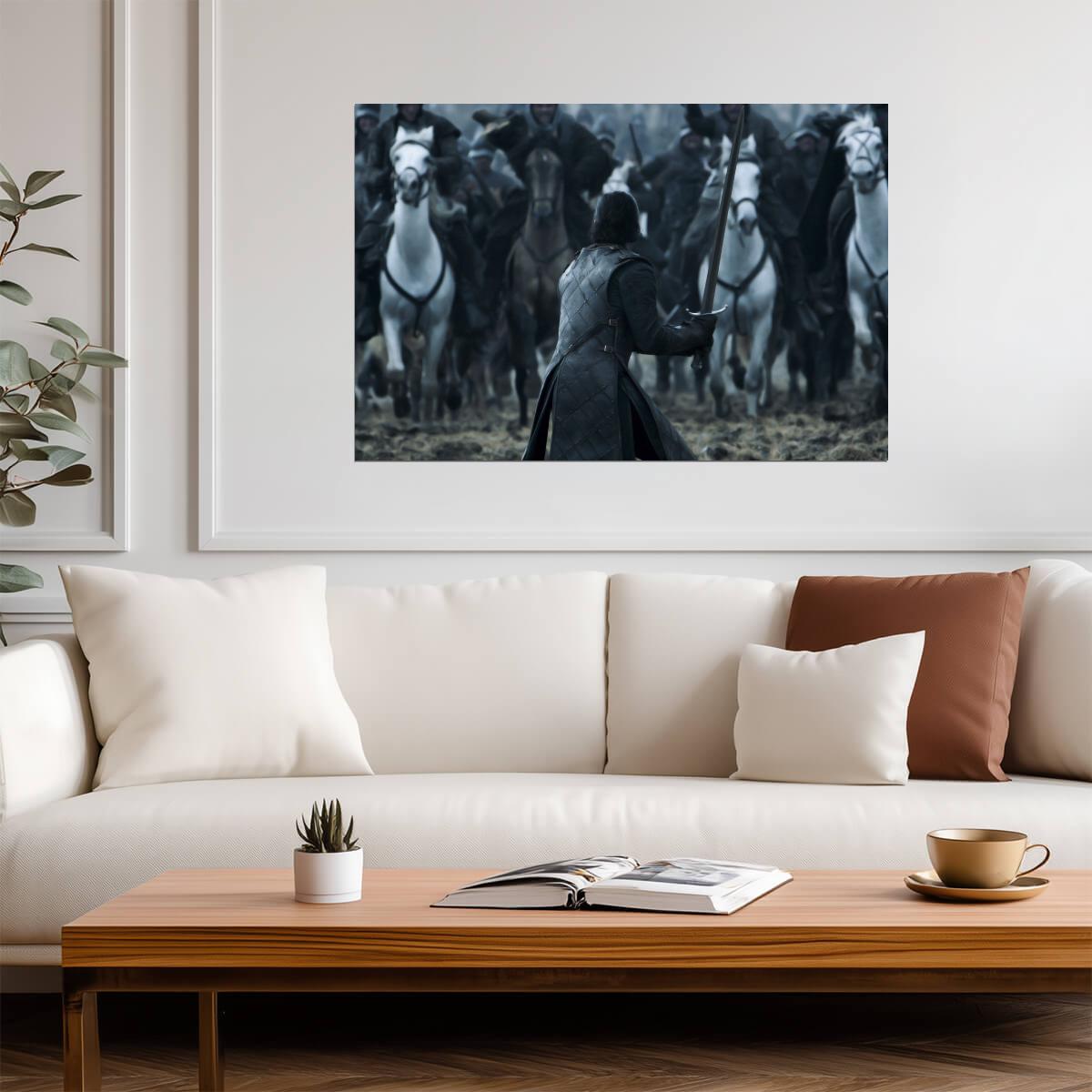 Game of Thrones Jon Snow | Battle of the Bastards Poster | TV Show Wall Art