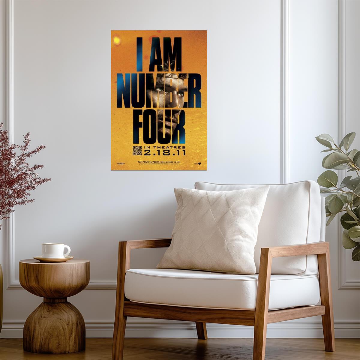 I Am Number Four 2011 | Alex Pettyfer | Sci-Fi Action Movie Poster - Movies & TV Poster