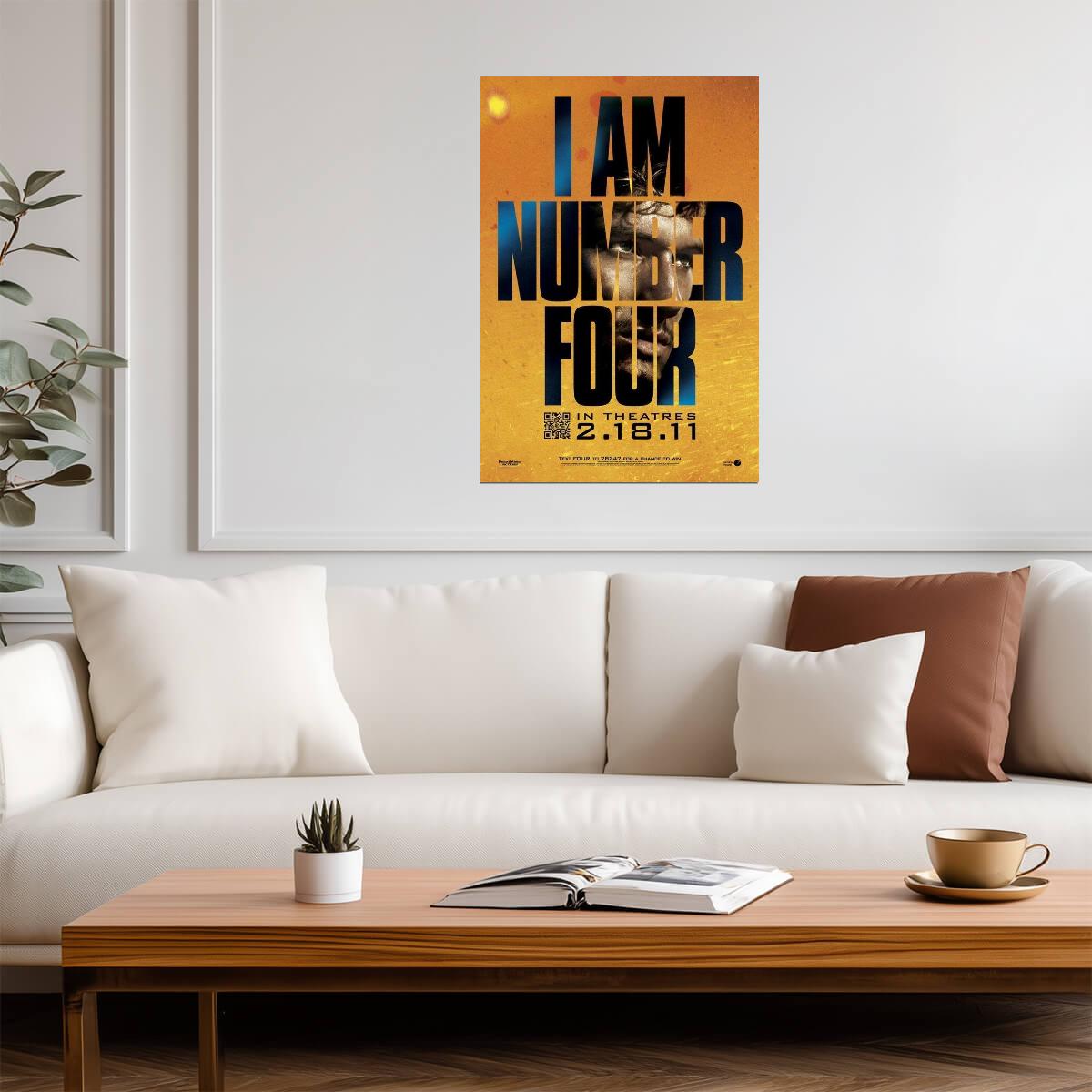 I Am Number Four 2011 | Alex Pettyfer | Sci-Fi Action Movie Poster - Movies & TV Poster