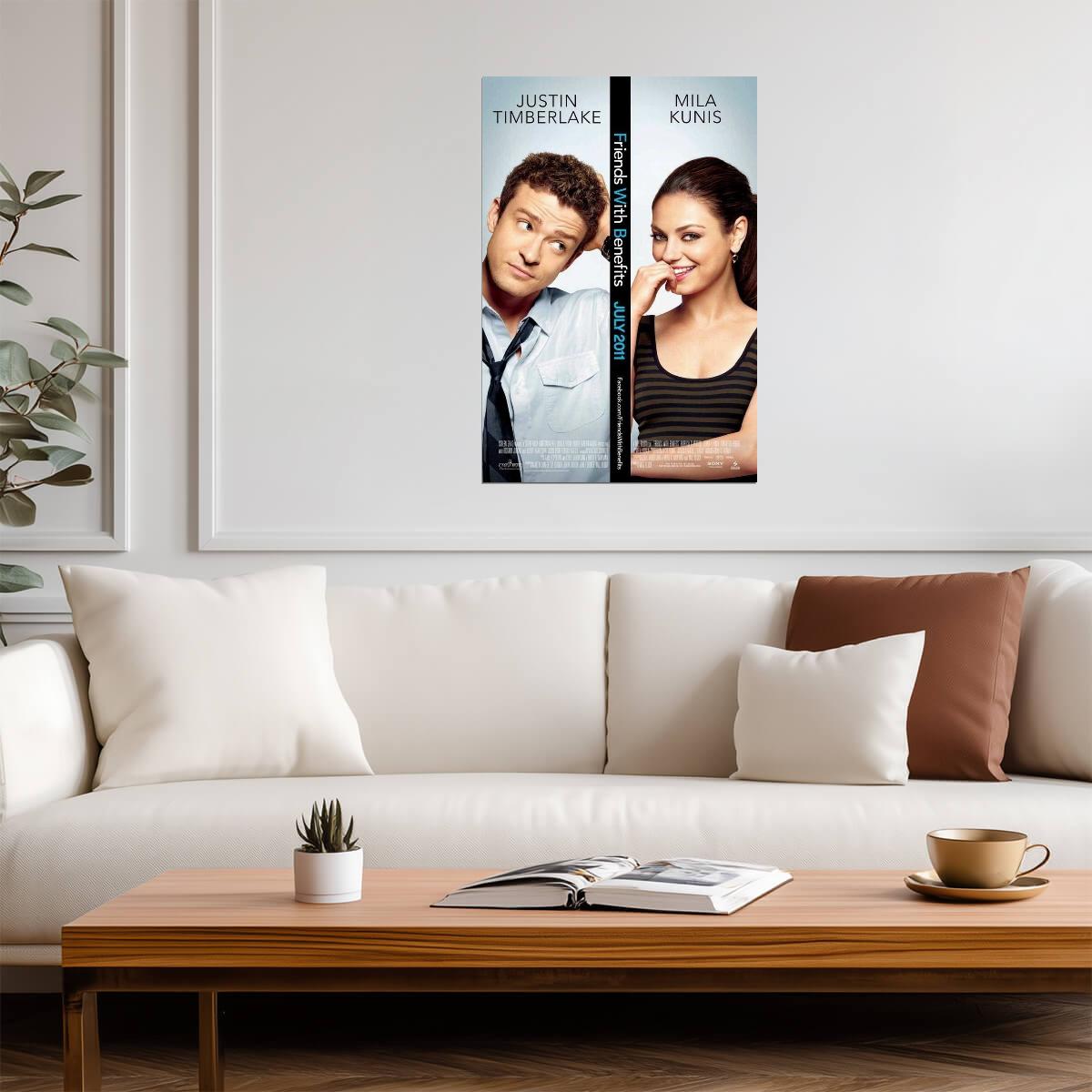 Friends with Benefits | Justin Timberlake & Mila Kunis | Romantic Comedy Poster - Movies & TV Poster