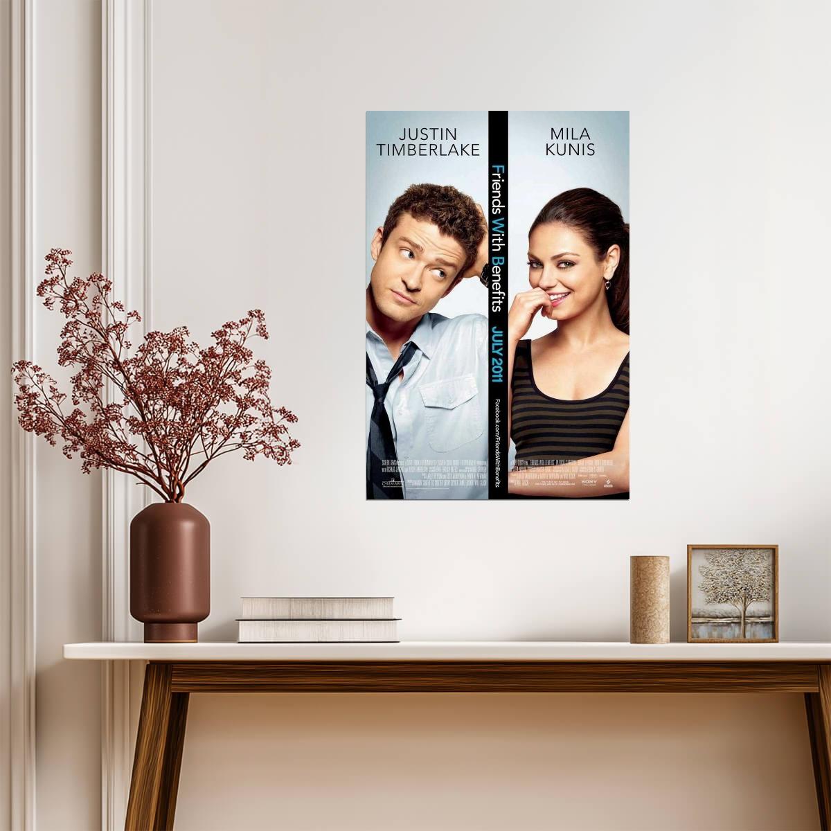 Friends with Benefits | Justin Timberlake & Mila Kunis | Romantic Comedy Poster - Movies & TV Poster
