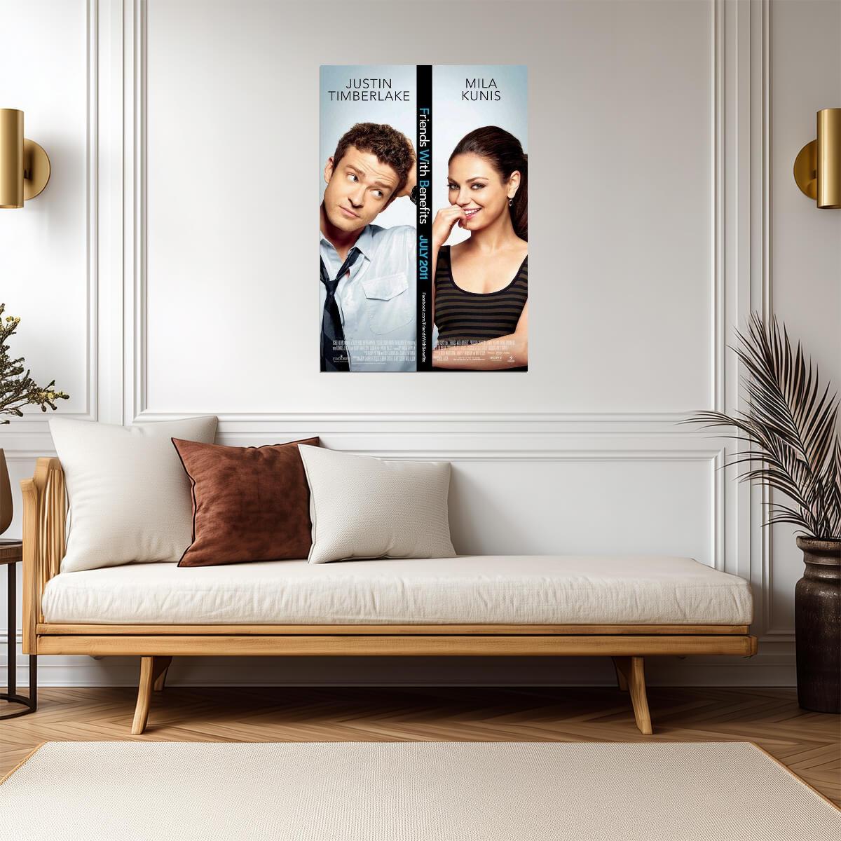 Friends with Benefits | Justin Timberlake & Mila Kunis | Romantic Comedy Poster - Movies & TV Poster