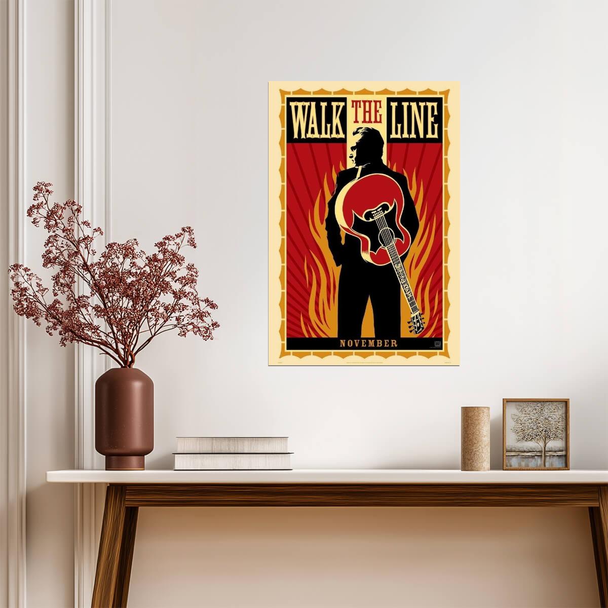 Walk the Line | Joaquin Phoenix as Johnny Cash | Music Biopic Poster - Movies & TV Poster