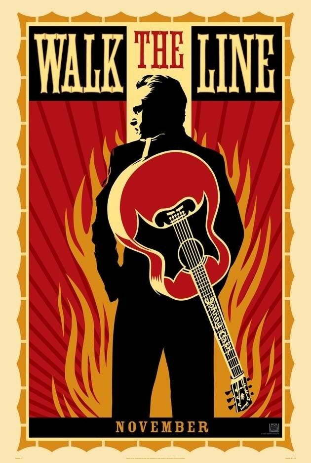 Walk the Line | Joaquin Phoenix as Johnny Cash | Music Biopic Poster - Movies & TV Poster