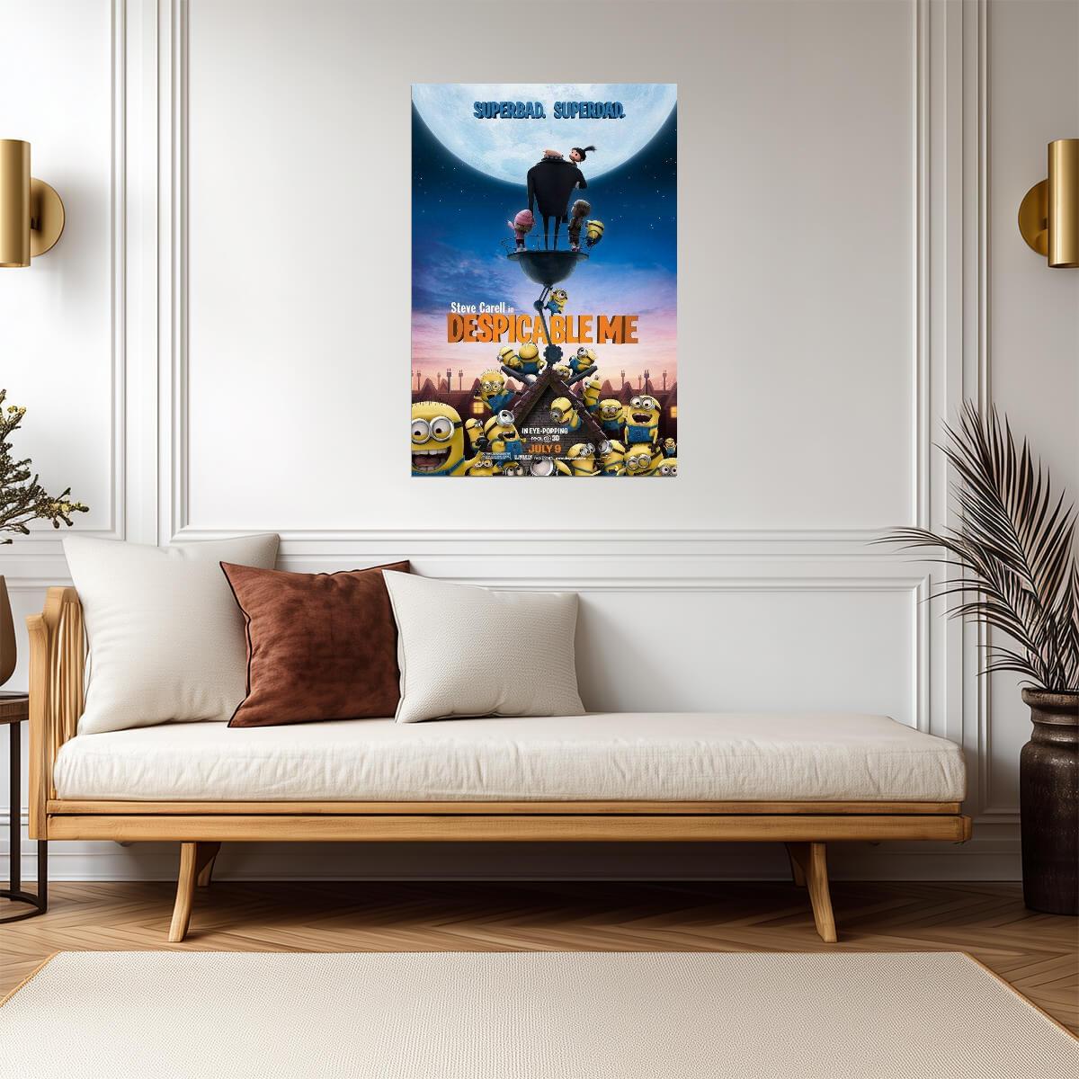 Despicable Me | Steve Carell as Gru | Animated Family Movie Poster - Movies & TV Poster