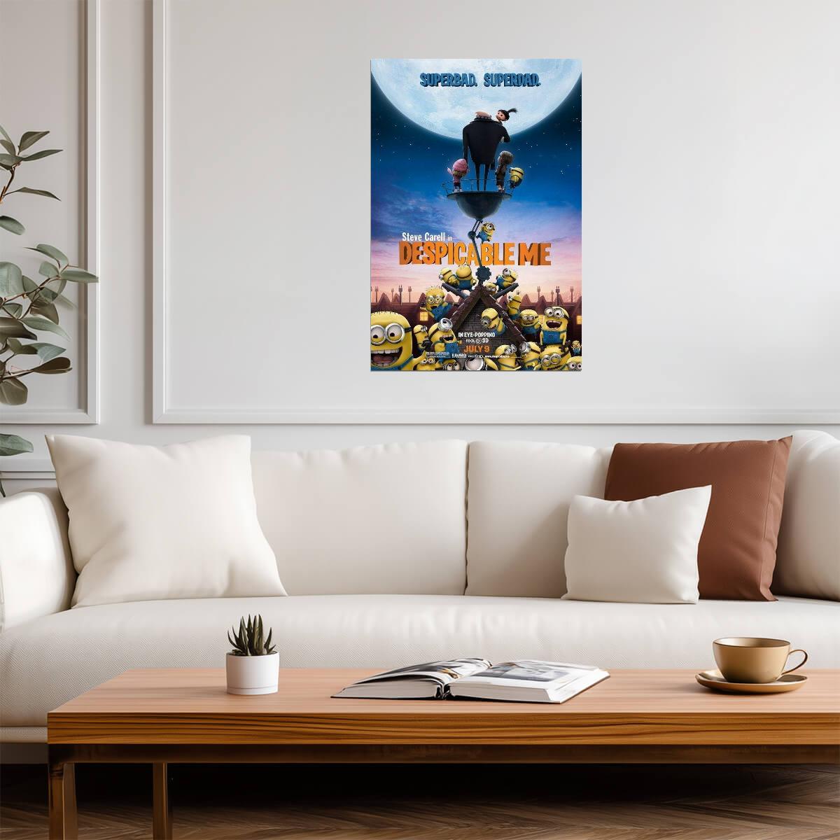 Despicable Me | Steve Carell as Gru | Animated Family Movie Poster - Movies & TV Poster