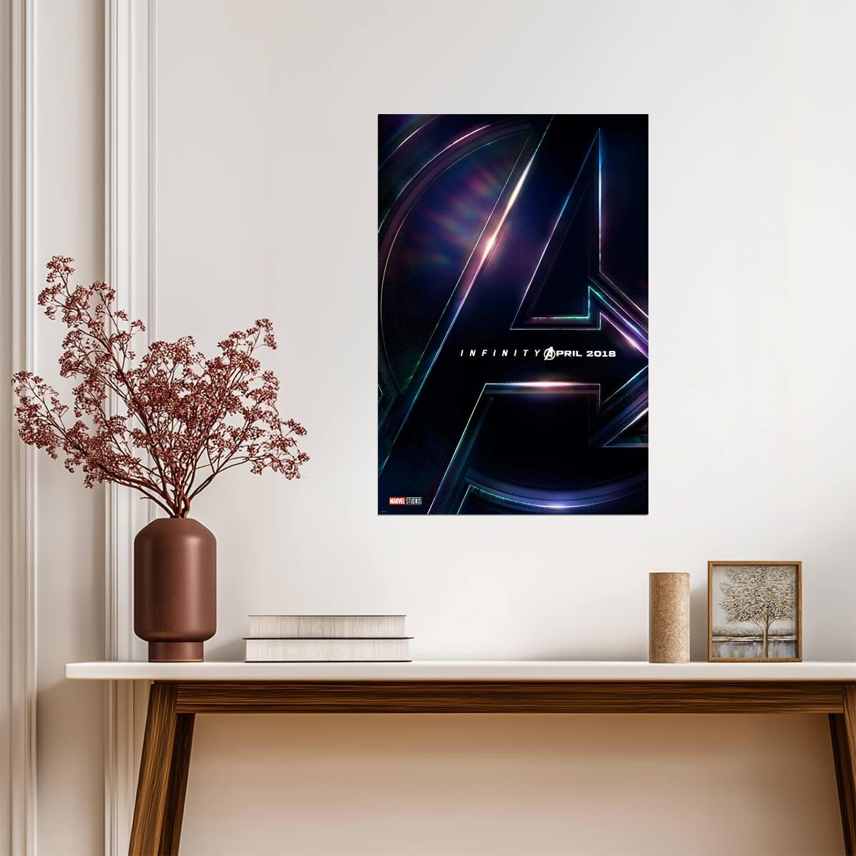 Avengers Infinity War Movie Logo | Minimalist Superhero Film Poster | MCU Wall Art - Movies & TV Poster