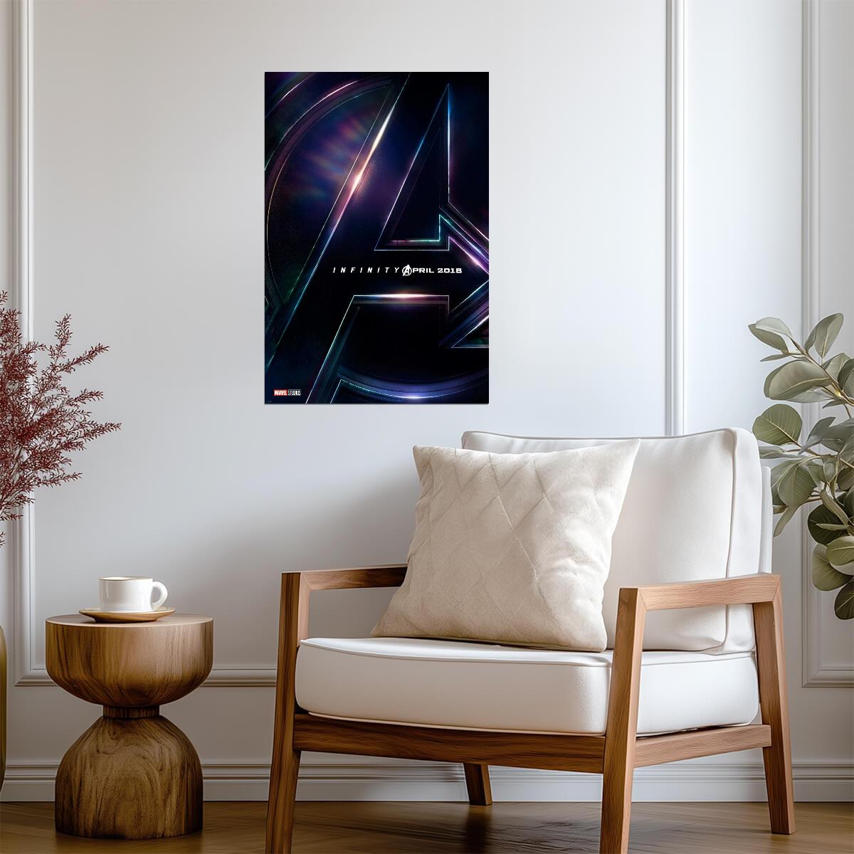 Avengers Infinity War Movie Logo | Minimalist Superhero Film Poster | MCU Wall Art - Movies & TV Poster