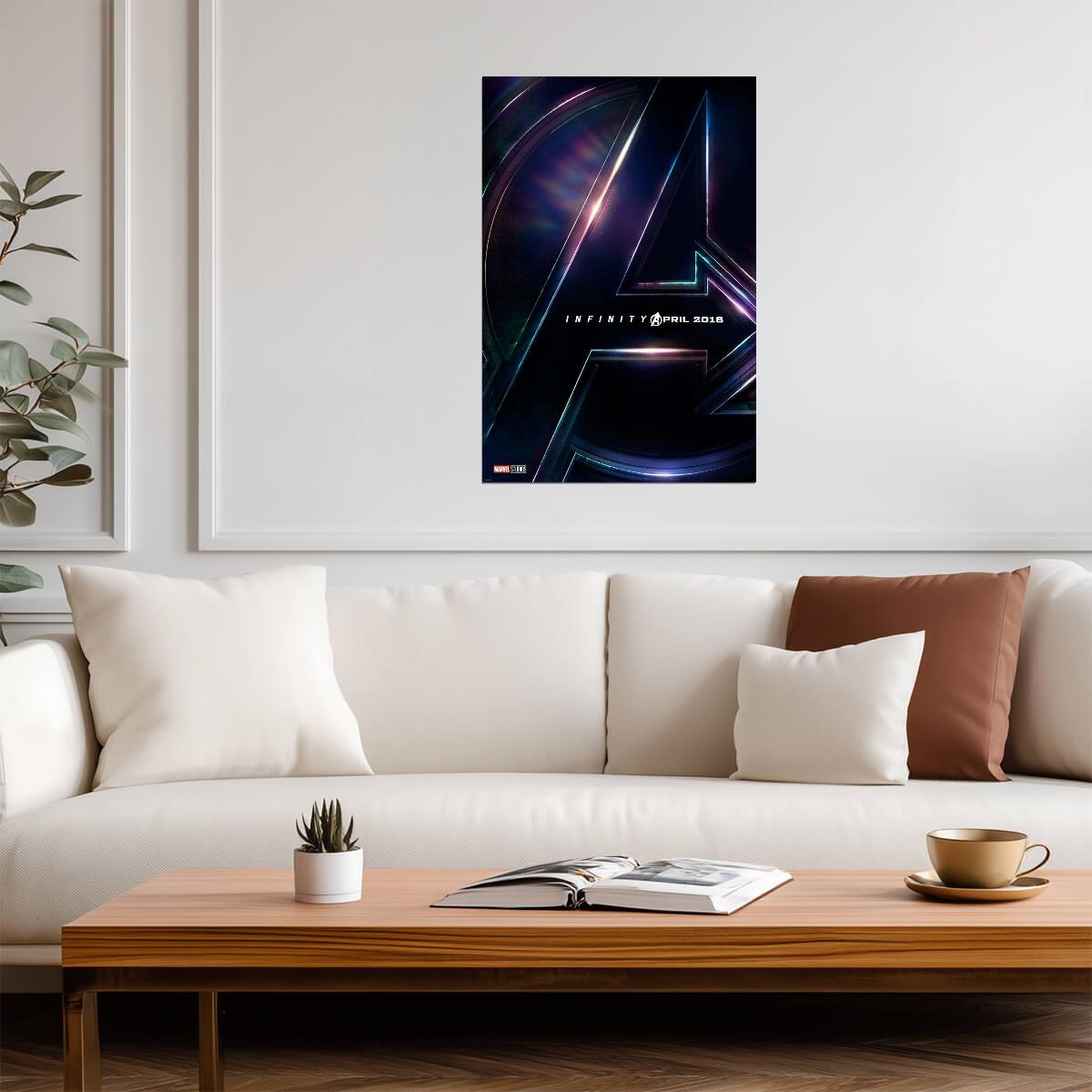 Avengers Infinity War Movie Logo | Minimalist Superhero Film Poster | MCU Wall Art - Movies & TV Poster