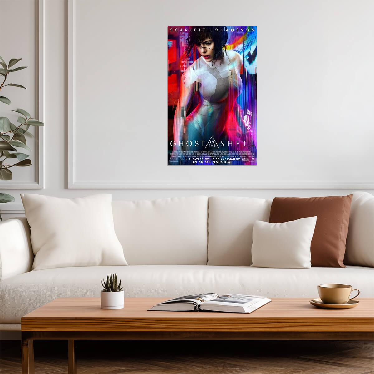 Ghost in the Shell Scarlett Johansson | Live Action Sci-Fi Poster | Cyberpunk Movie Art - Movies & TV Poster