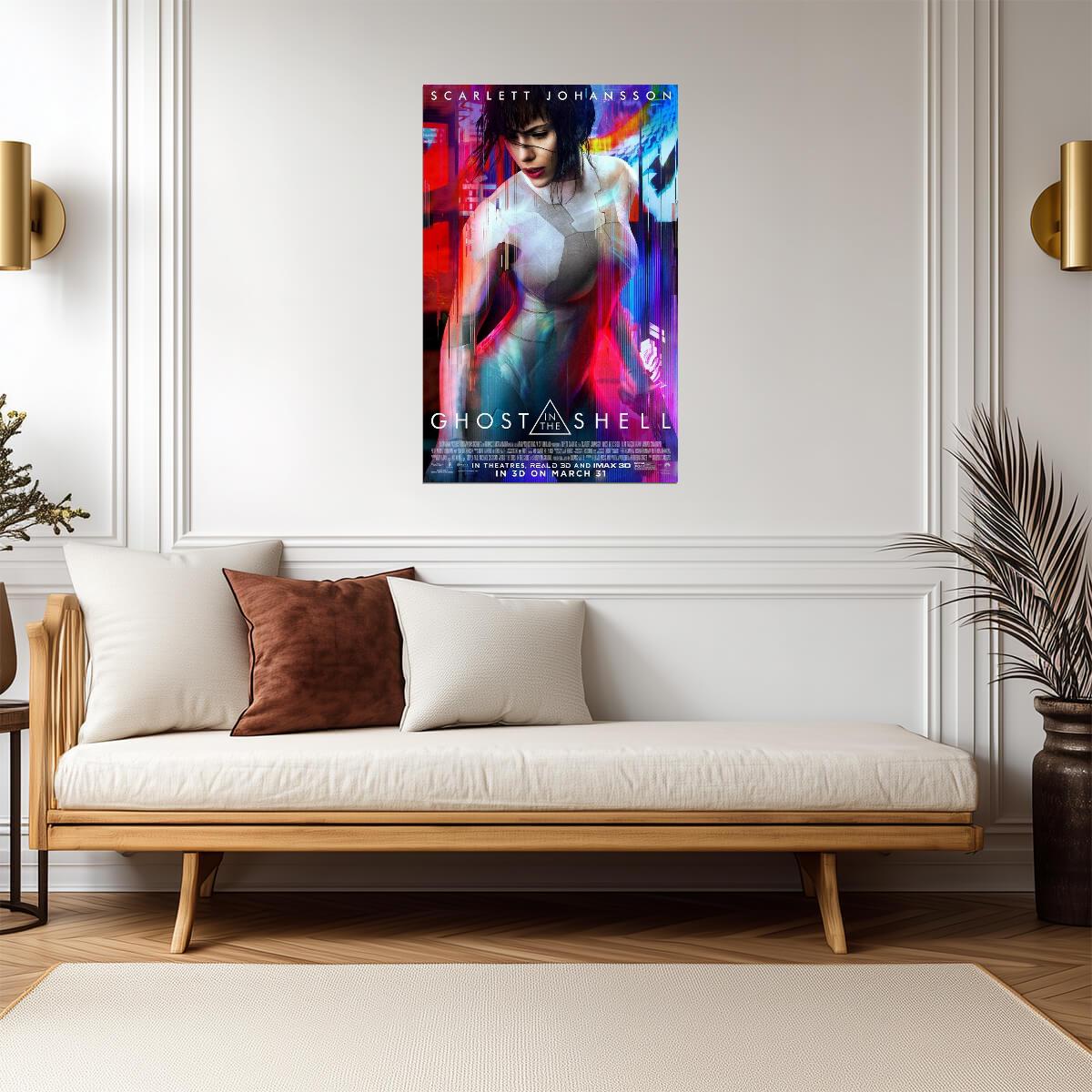 Ghost in the Shell Scarlett Johansson | Live Action Sci-Fi Poster | Cyberpunk Movie Art - Movies & TV Poster