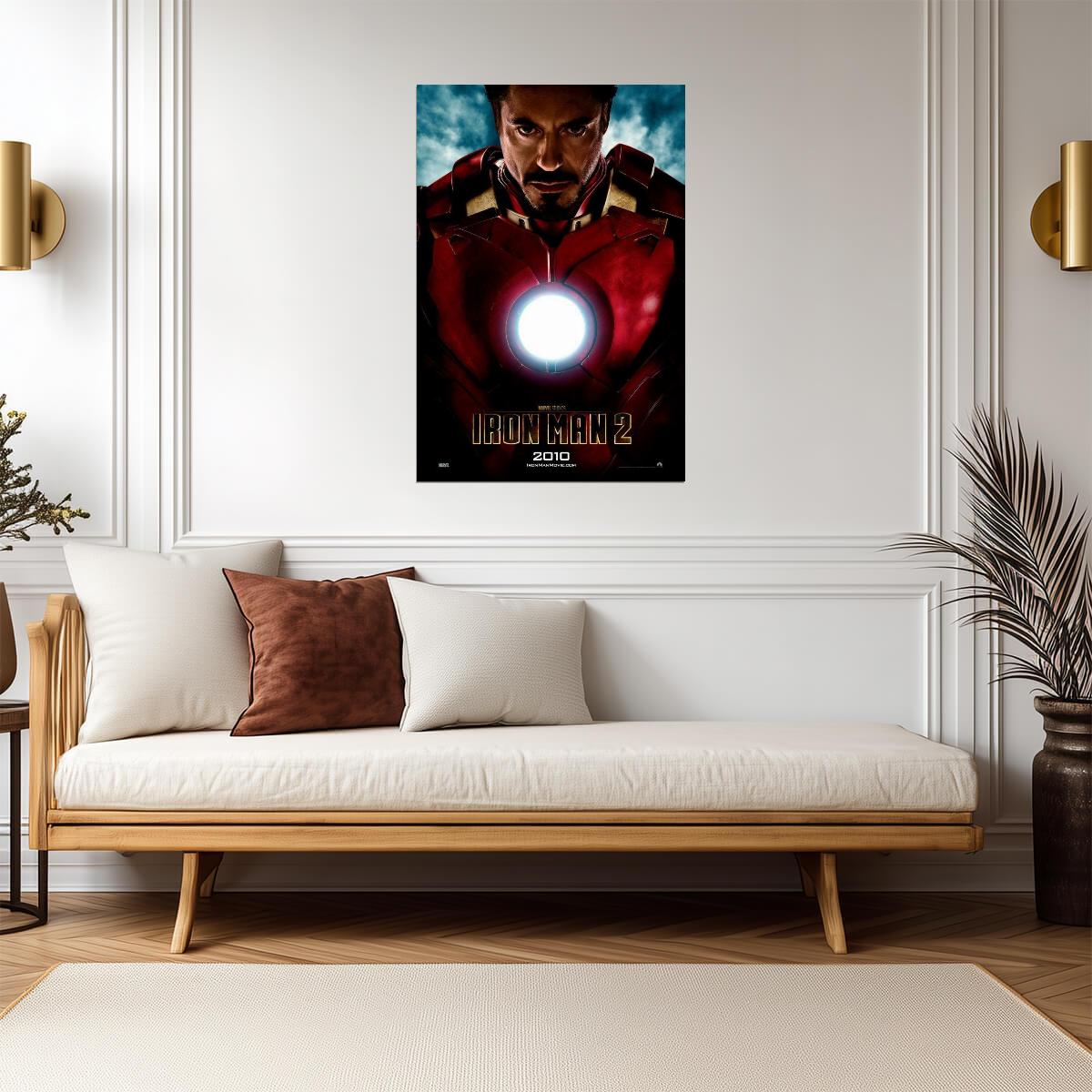 Iron Man 2 Robert Downey Jr as Tony Stark | Movie Poster | Superhero Tech Suit Art - Movies & TV Poster