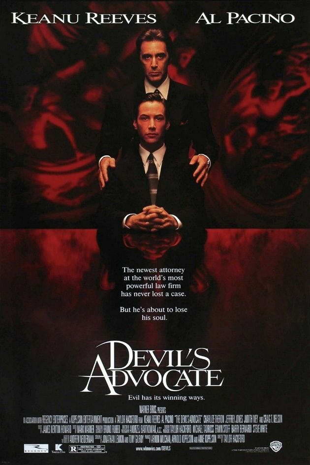 The Devil's Advocate Al Pacino & Keanu Reeves | Supernatural Thriller Movie Poster | Classic 90s Film Art - Movies & TV Poster