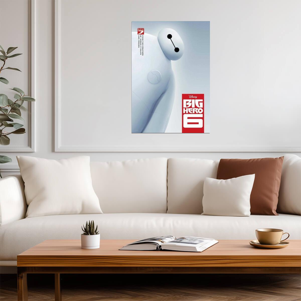 Big Hero 6 2014 | Baymax & Hiro Hamada | Animated Superhero Movie Poster - Movies & TV Poster