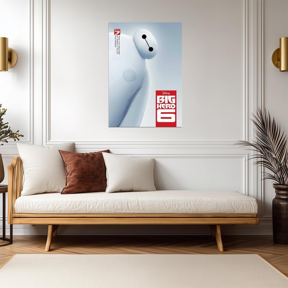 Big Hero 6 2014 | Baymax & Hiro Hamada | Animated Superhero Movie Poster - Movies & TV Poster