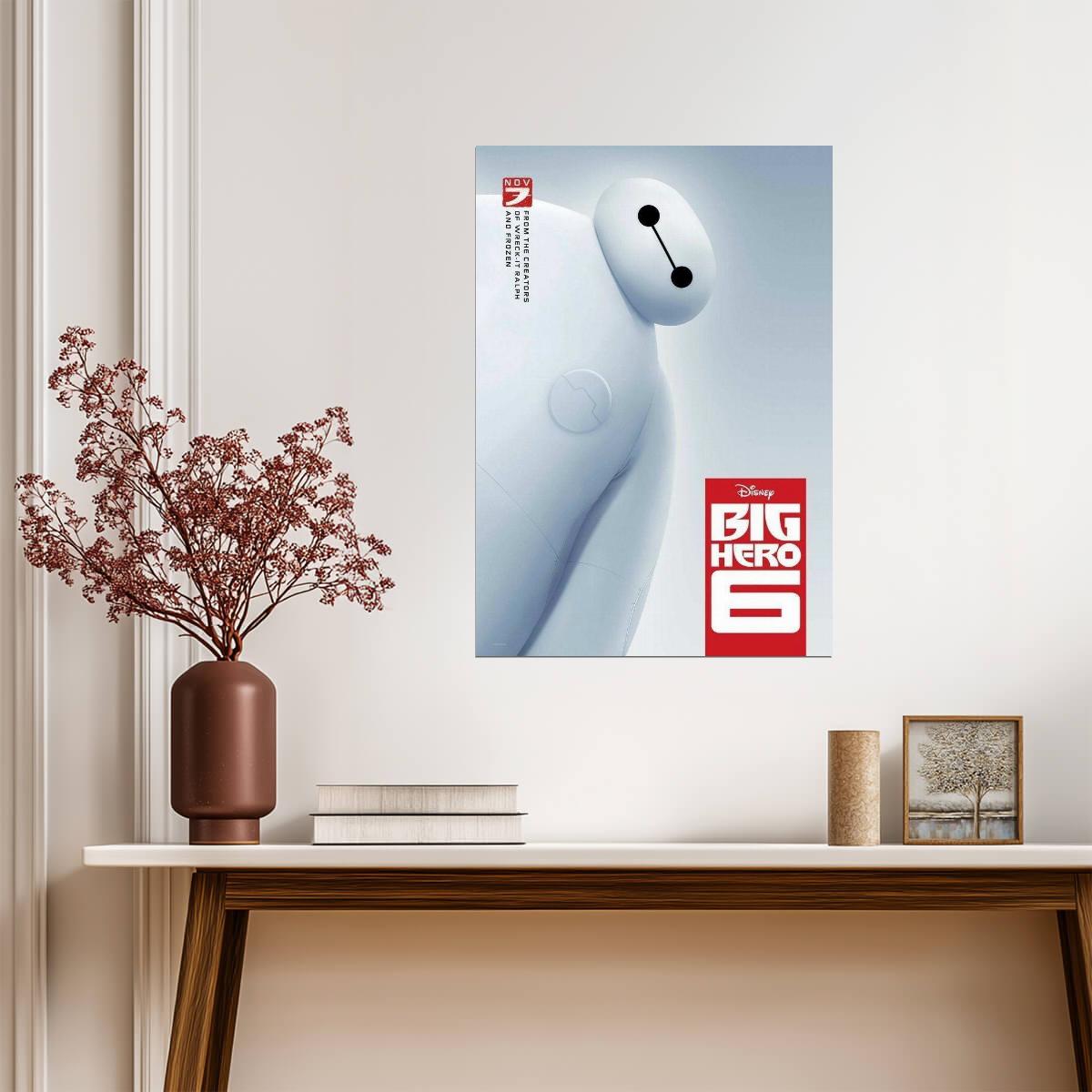 Big Hero 6 2014 | Baymax & Hiro Hamada | Animated Superhero Movie Poster - Movies & TV Poster