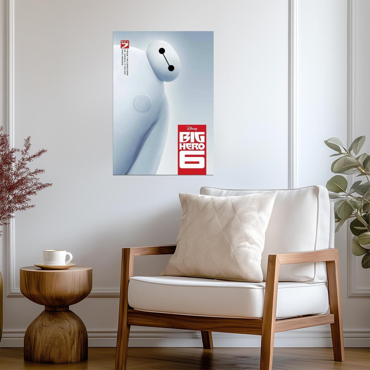 Big Hero 6 2014 | Baymax & Hiro Hamada | Animated Superhero Movie Poster - Movies & TV Poster