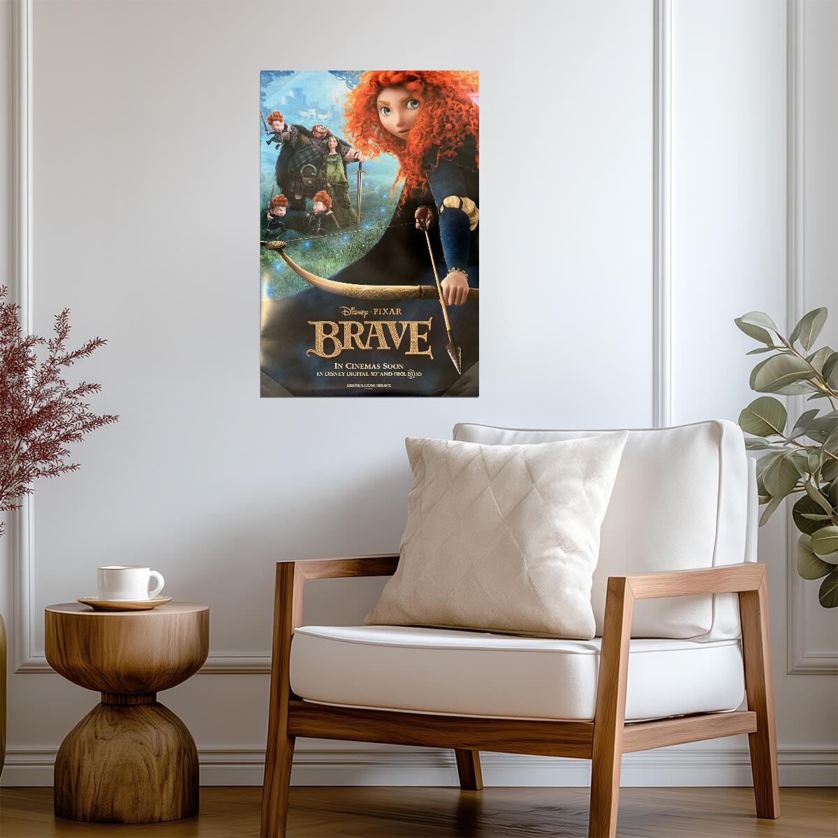 Brave Princess Merida | Animated Movie Poster | Scottish Folklore Wall Art - Movies & TV Poster
