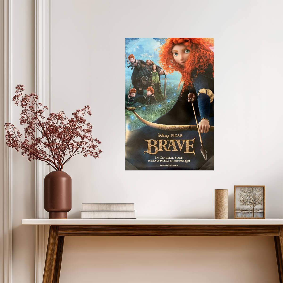 Brave Princess Merida | Animated Movie Poster | Scottish Folklore Wall Art - Movies & TV Poster