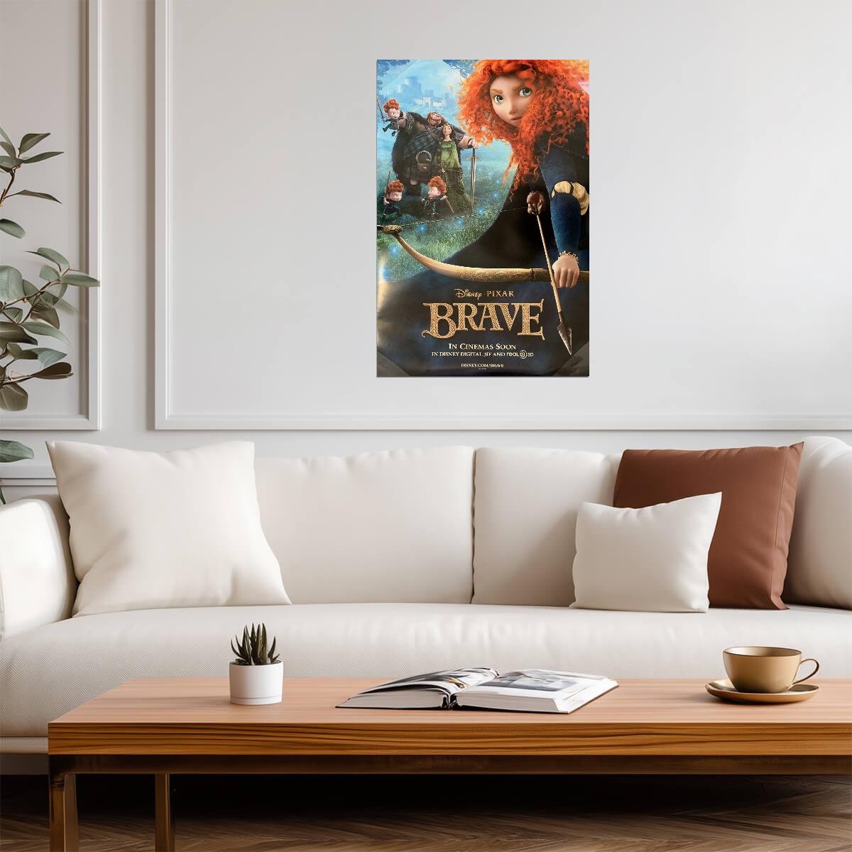 Brave Princess Merida | Animated Movie Poster | Scottish Folklore Wall Art - Movies & TV Poster