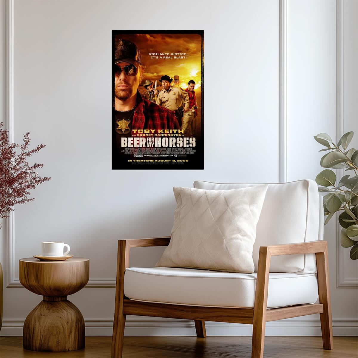 Beer for My Horses Toby Keith | Action Comedy Movie Poster | Country Music Star Film - Movies & TV Poster