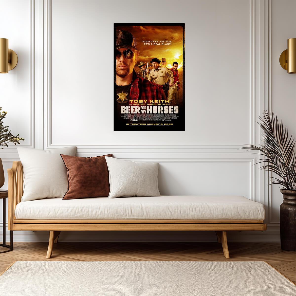 Beer for My Horses Toby Keith | Action Comedy Movie Poster | Country Music Star Film - Movies & TV Poster