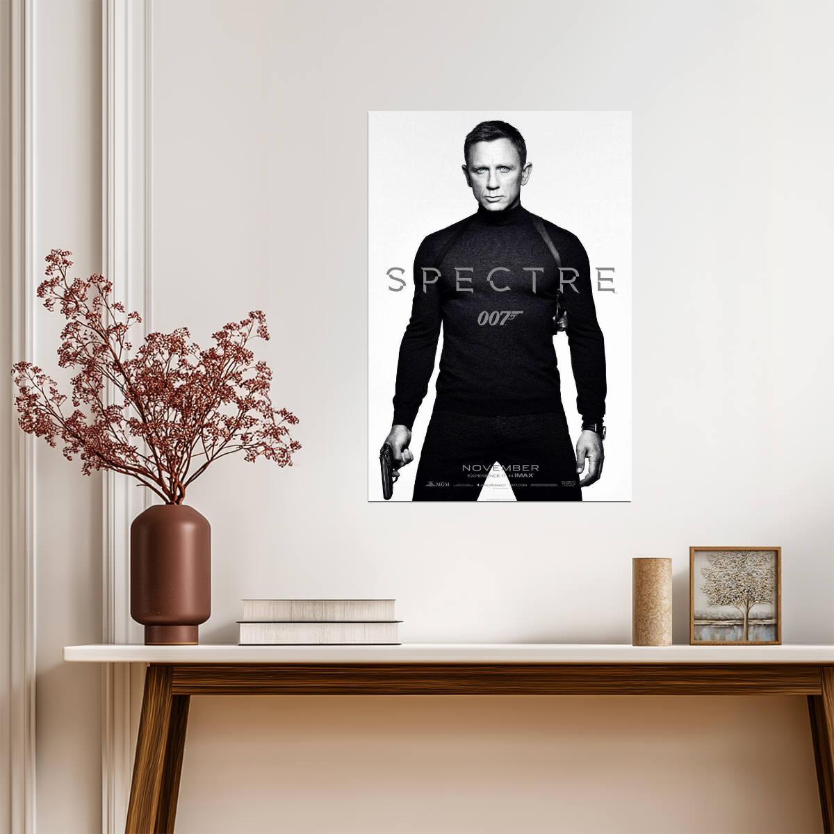 Spectre Daniel Craig as James Bond | 007 Movie Poster | Action Spy Film Art - Movies & TV Poster