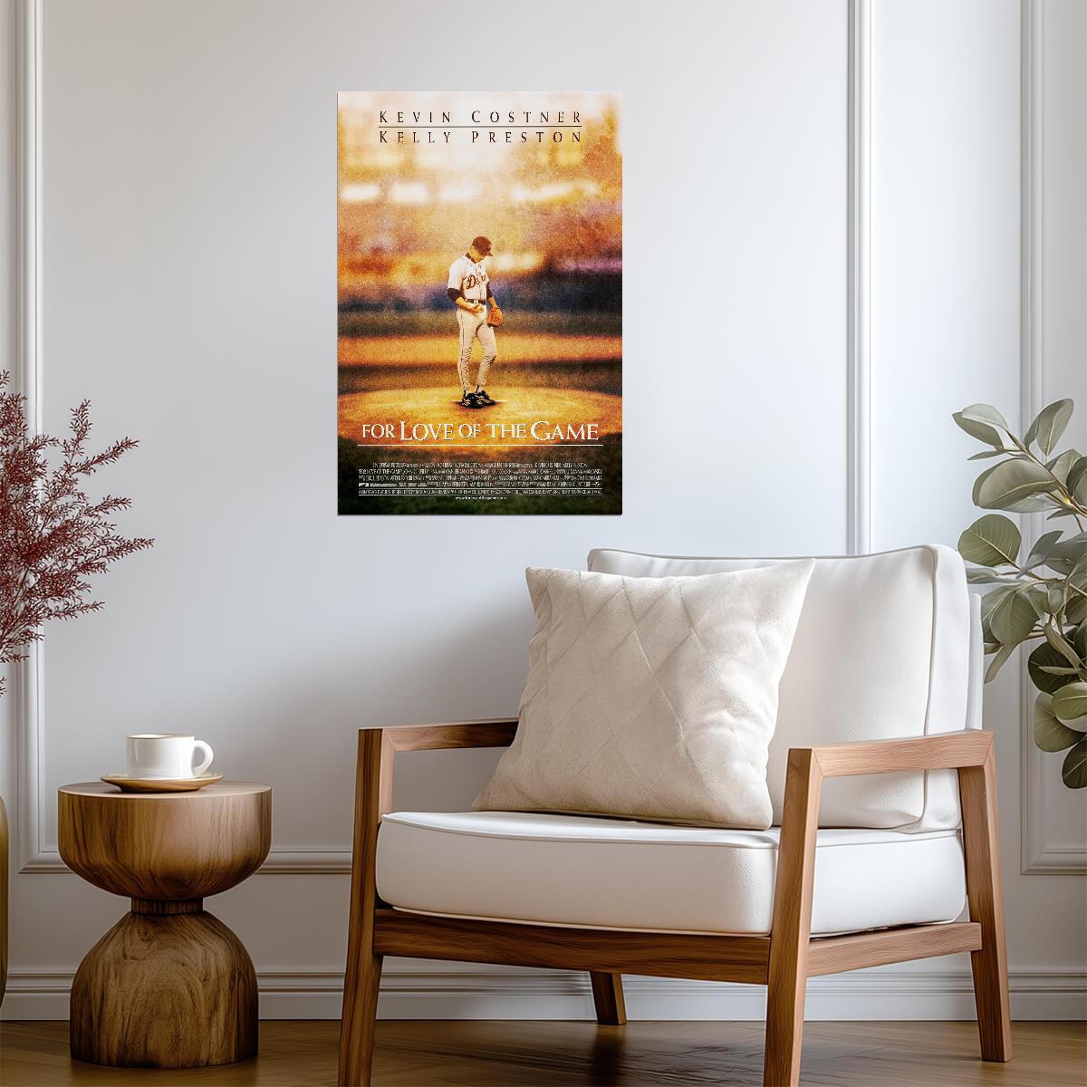 For Love of the Game Kevin Costner | Baseball Movie Poster | Sports Drama Film Art - Movies & TV Poster