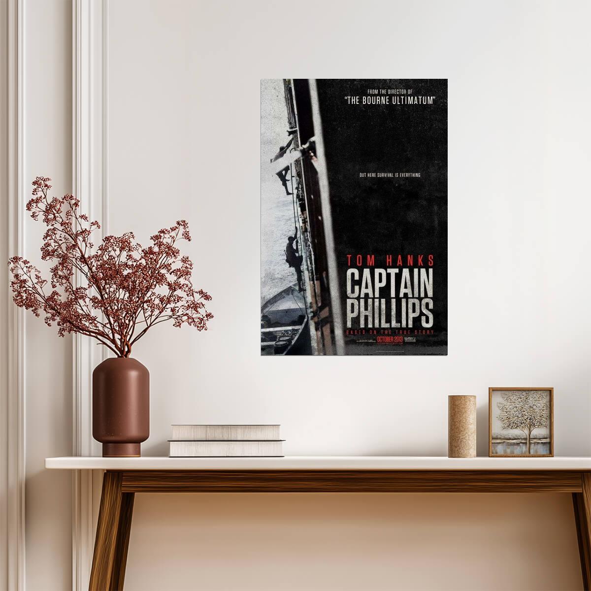 Captain Phillips Tom Hanks | True Story Thriller Poster | Somali Pirates Movie Art - Movies & TV Poster