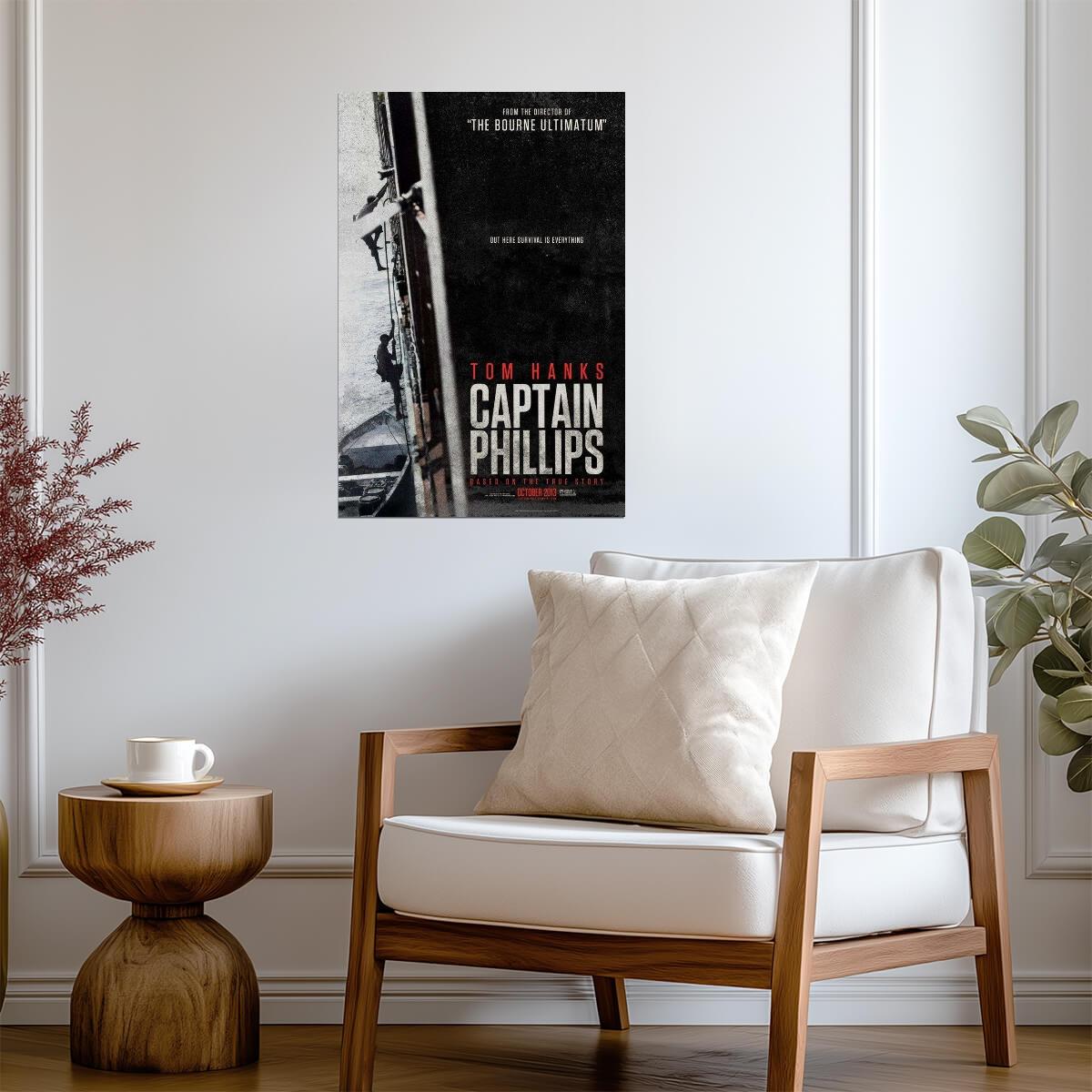 Captain Phillips Tom Hanks | True Story Thriller Poster | Somali Pirates Movie Art - Movies & TV Poster