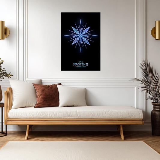 Frozen II Elemental Snowflake Symbol | Minimalist Teaser Poster | Animated Fantasy Movie Art - Movies & TV Poster