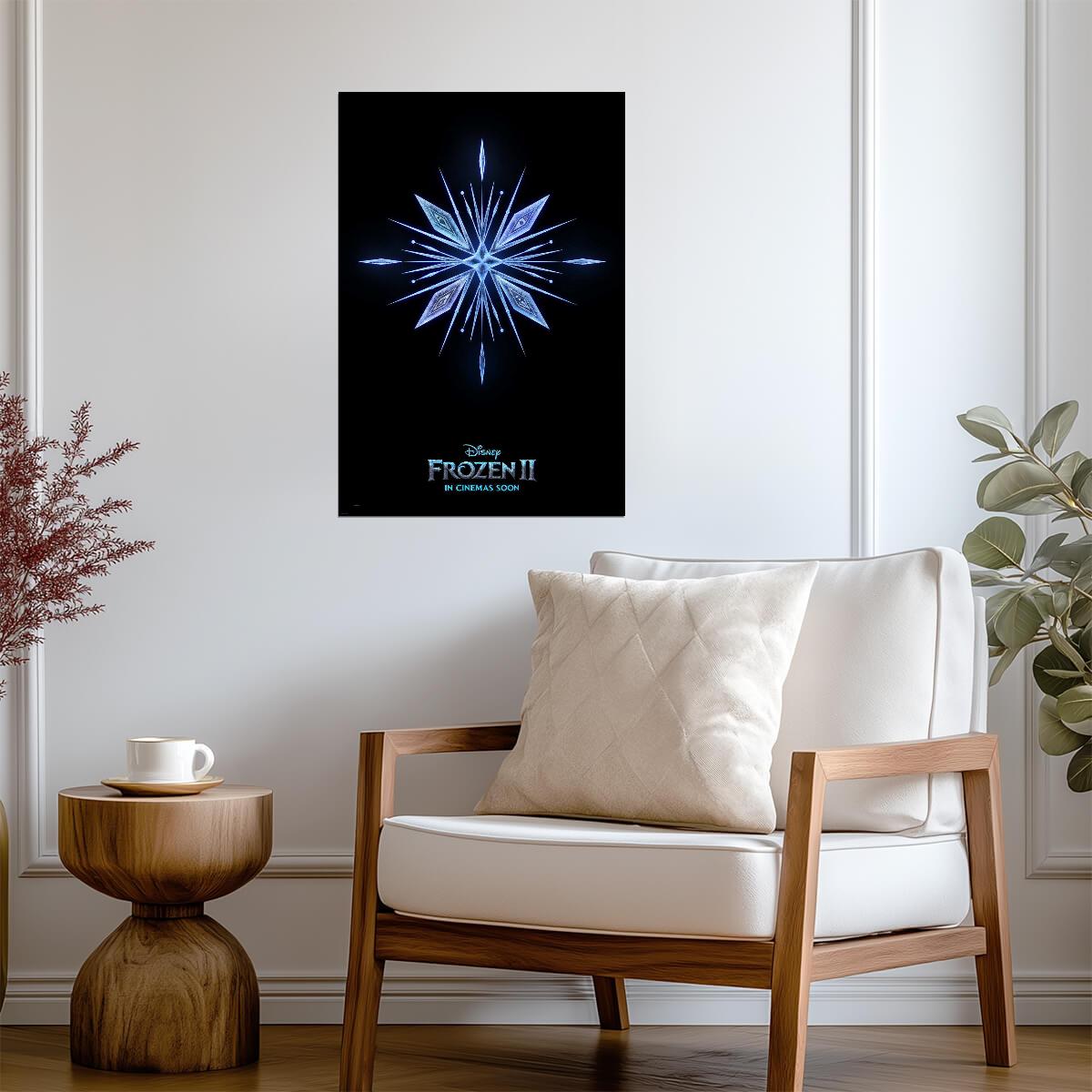 Frozen II Elemental Snowflake Symbol | Minimalist Teaser Poster | Animated Fantasy Movie Art - Movies & TV Poster