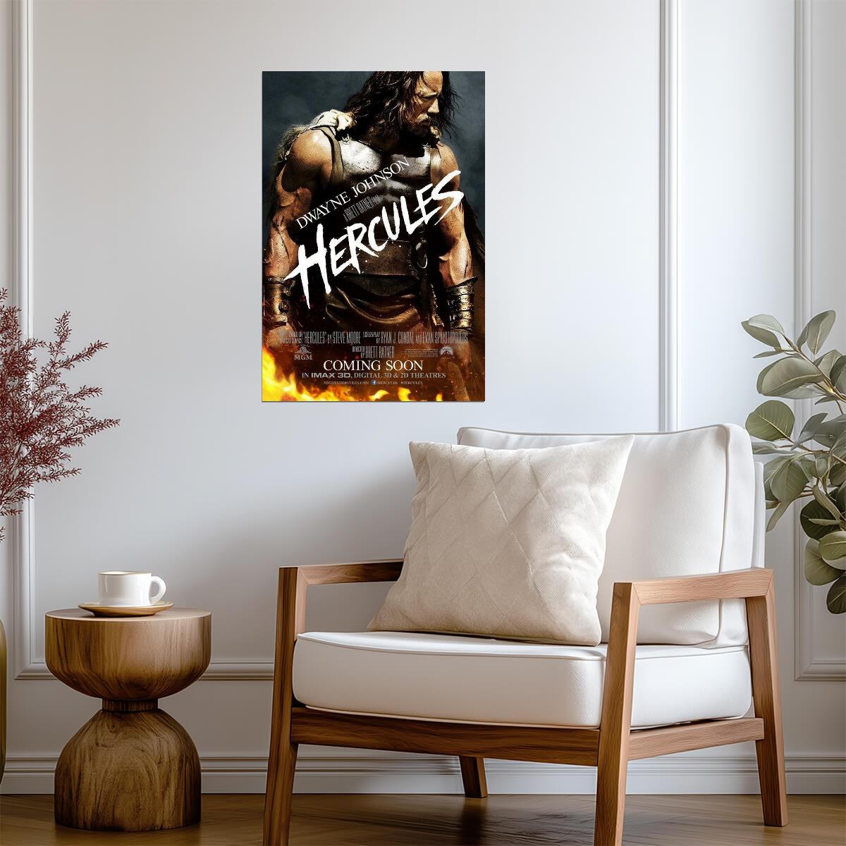 Hercules Dwayne Johnson | Fantasy Action Movie Poster | Greek Mythology Wall Art - Movies & TV Poster