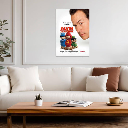Alvin and the Chipmunks 2007 Movie | Live-Action Animated Comedy Poster | Family Film Art - Movies & TV Poster
