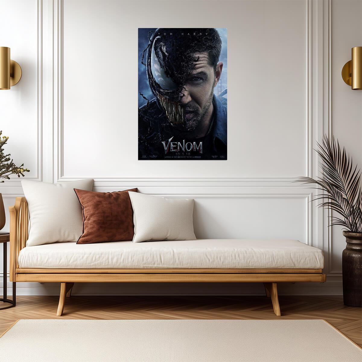 Venom Tom Hardy as Eddie Brock | Anti-Hero Poster | Superhero Movie Art - Movies & TV Poster
