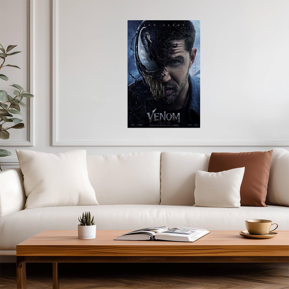 Venom Tom Hardy as Eddie Brock | Anti-Hero Poster | Superhero Movie Art - Movies & TV Poster