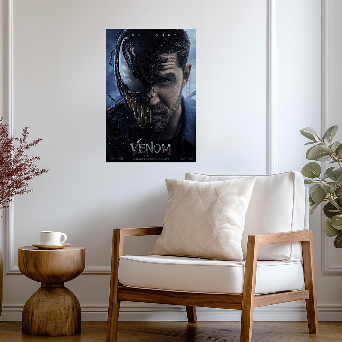 Venom Tom Hardy as Eddie Brock | Anti-Hero Poster | Superhero Movie Art - Movies & TV Poster