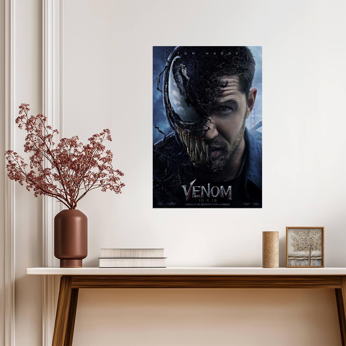 Venom Tom Hardy as Eddie Brock | Anti-Hero Poster | Superhero Movie Art - Movies & TV Poster