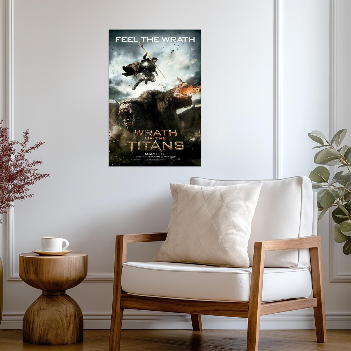 Wrath of the Titans Sam Worthington as Perseus | Greek Mythology Poster | Fantasy Action Movie Art - Movies & TV Poster