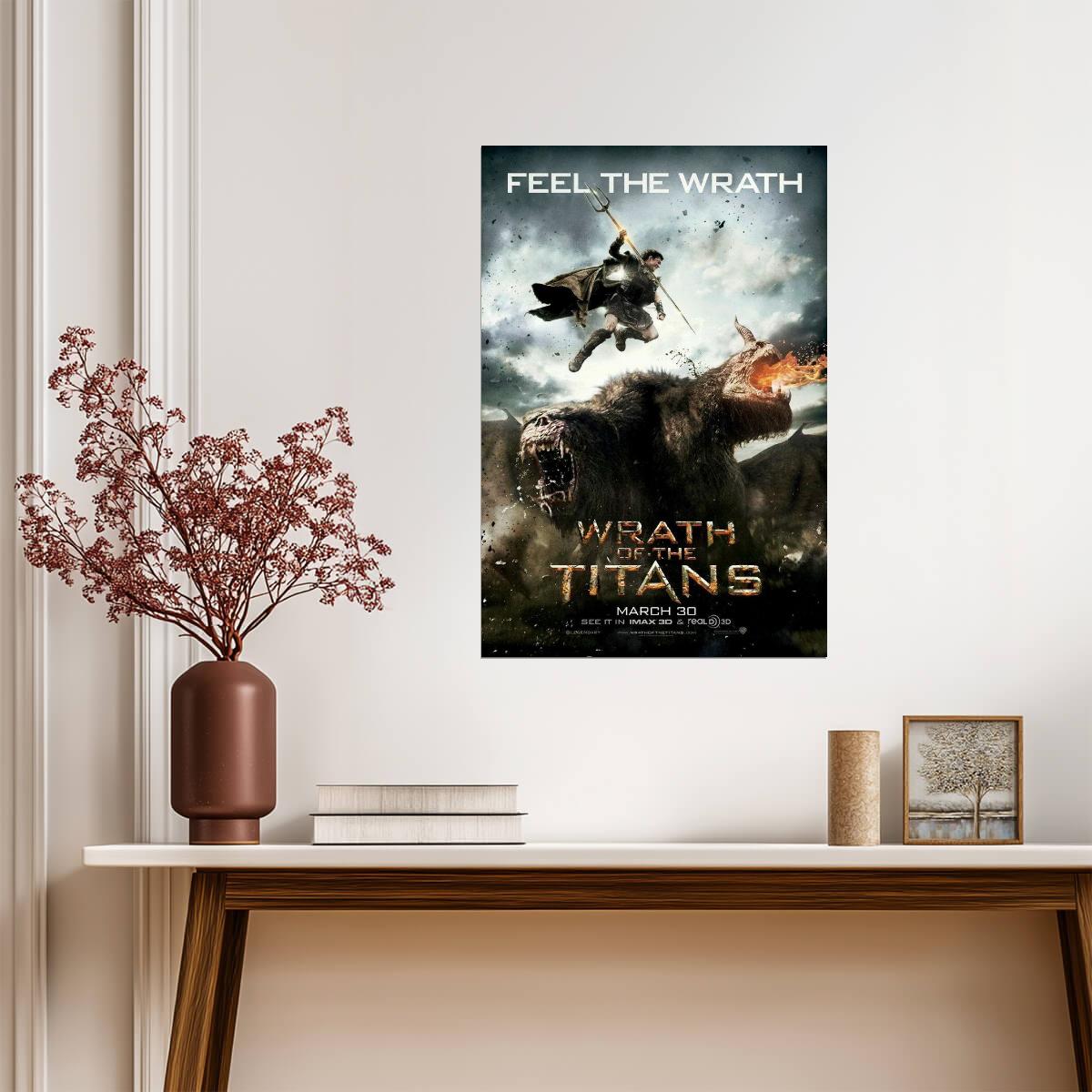 Wrath of the Titans Sam Worthington as Perseus | Greek Mythology Poster | Fantasy Action Movie Art - Movies & TV Poster