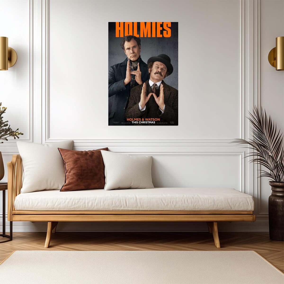 Holmes & Watson Will Ferrell & John C Reilly | Sherlock Holmes Comedy | Mystery Parody Movie Poster - Movies & TV Poster