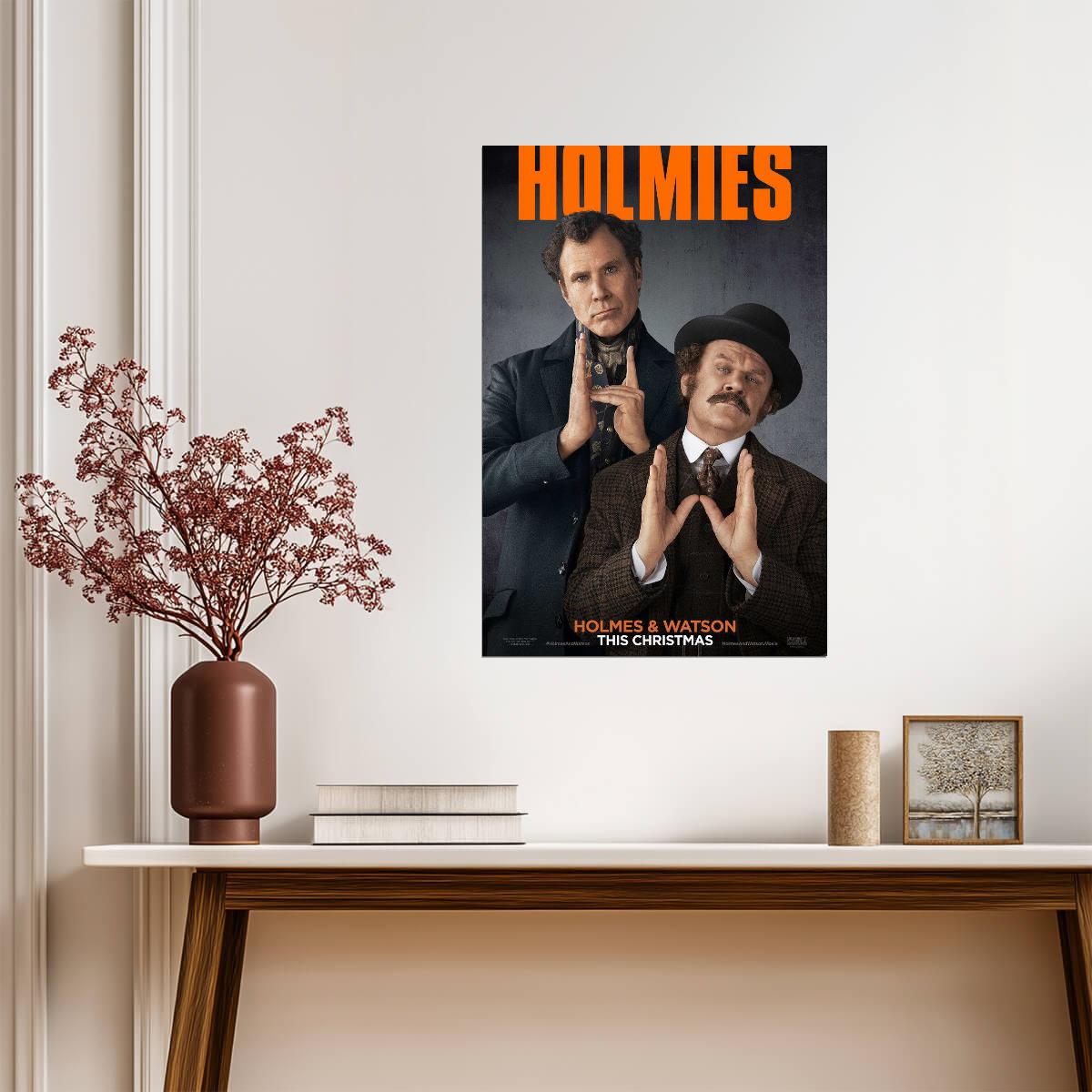 Holmes & Watson Will Ferrell & John C Reilly | Sherlock Holmes Comedy | Mystery Parody Movie Poster - Movies & TV Poster