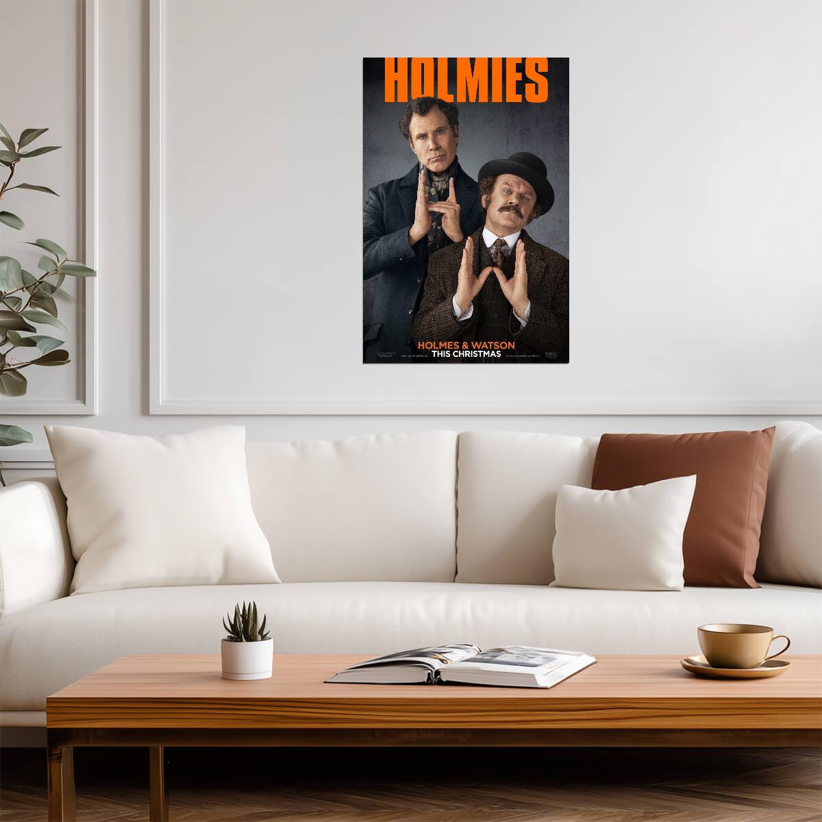 Holmes & Watson Will Ferrell & John C Reilly | Sherlock Holmes Comedy | Mystery Parody Movie Poster - Movies & TV Poster