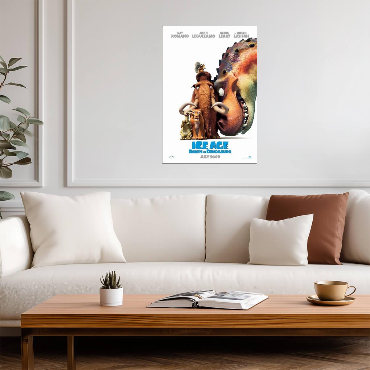 Ice Age Dawn of the Dinosaurs | Scrat Sid & Manny | Animated Comedy Movie Poster - Movies & TV Poster