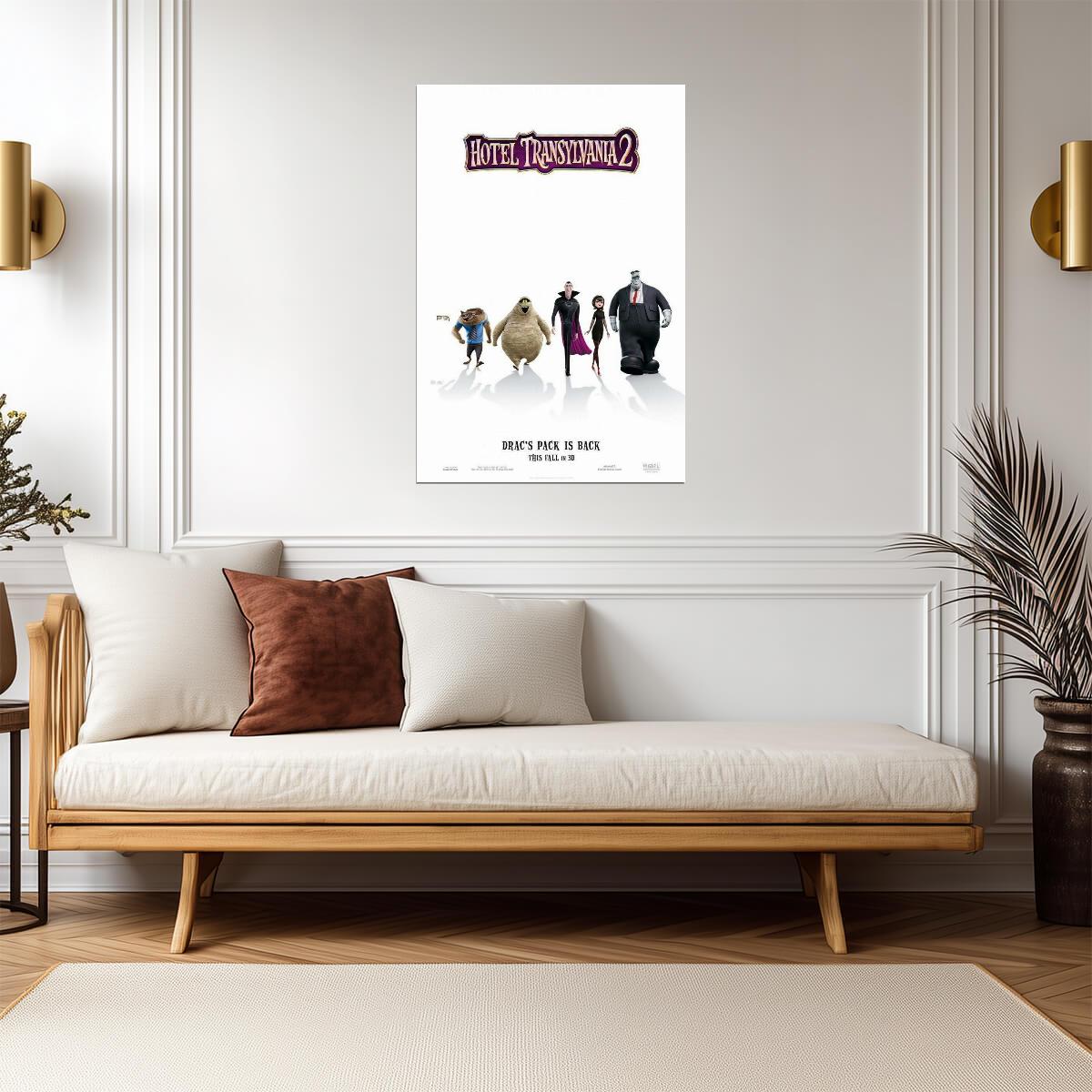 Hotel Transylvania 2 Adam Sandler as Dracula | Animated Comedy Poster | Family Halloween Movie Art - Movies & TV Poster