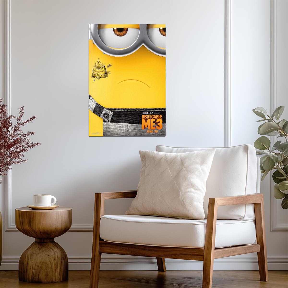 Despicable Me 3 Minions Banana Heart | Animated Comedy Poster | Cute Family Movie Art - Movies & TV Poster