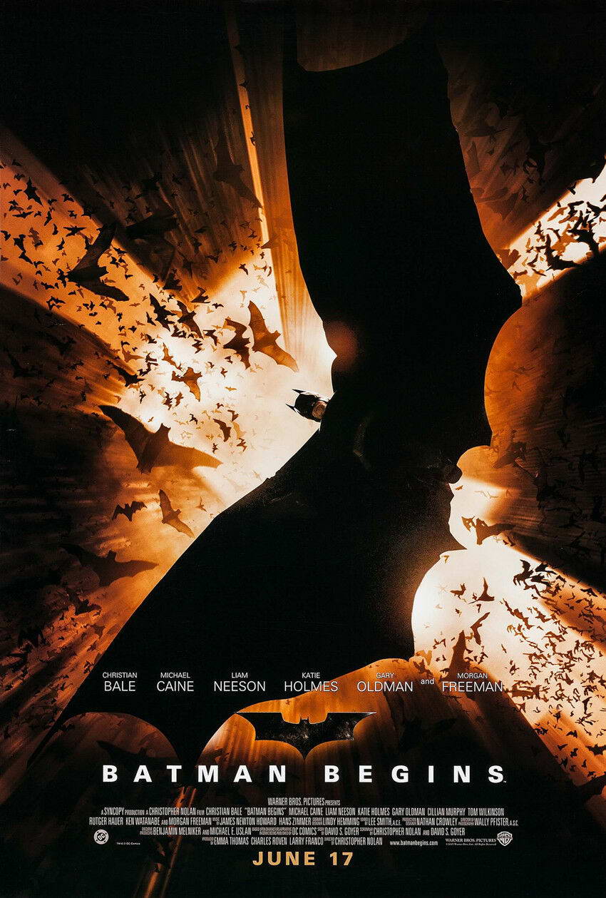 Batman Begins | Christian Bale as Batman | Superhero Movie Poster - Movies & TV Poster